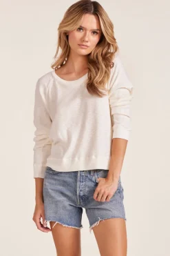 Tops*bobi Los Angeles BOATNECK SLOUCHY RAGLAN MACADAMIA