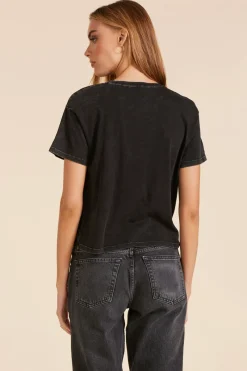 Tops*bobi Los Angeles BOXY POCKET TEE BLACK