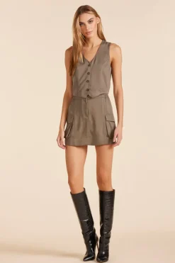 Bottoms*bobi Los Angeles CARGO MINI SKIRT ARMY