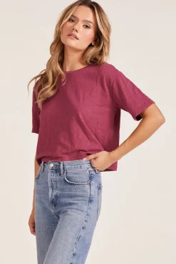Tops*bobi Los Angeles CENTER BACK SEAM CROP TOP CHUTNEY