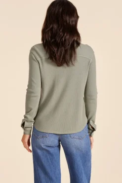 Tops*bobi Los Angeles COLLARED BUTTON DOWN ROSEMARY
