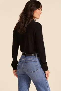 Tops*bobi Los Angeles COLLARED BUTTON DOWN BLACK