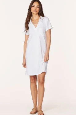 Dresses*bobi Los Angeles COLLARED DRESS WHITE