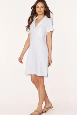 Dresses*bobi Los Angeles COLLARED DRESS WHITE