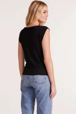 Tanks*bobi Los Angeles COWL BANDED TANK BLACK