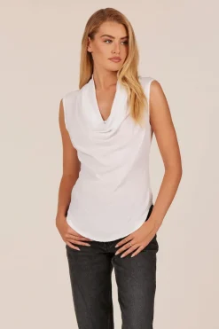 Tanks*bobi Los Angeles Cowl Neck Tank BLACK