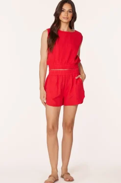 Tanks*bobi Los Angeles CREWNECK TANK WITH ELASTIC HEM BARN