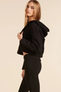 Outerwear*bobi Los Angeles CROPPED HOODIE BLACK