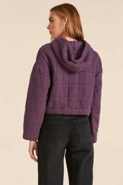 Outerwear|Sweaters*bobi Los Angeles CROPPED HOODIE RAISIN