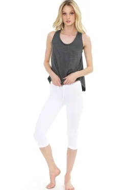 Bottoms*bobi Los Angeles Cropped Legging WHITE