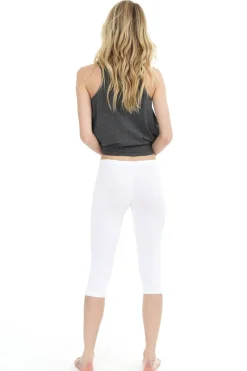 Bottoms*bobi Los Angeles Cropped Legging WHITE