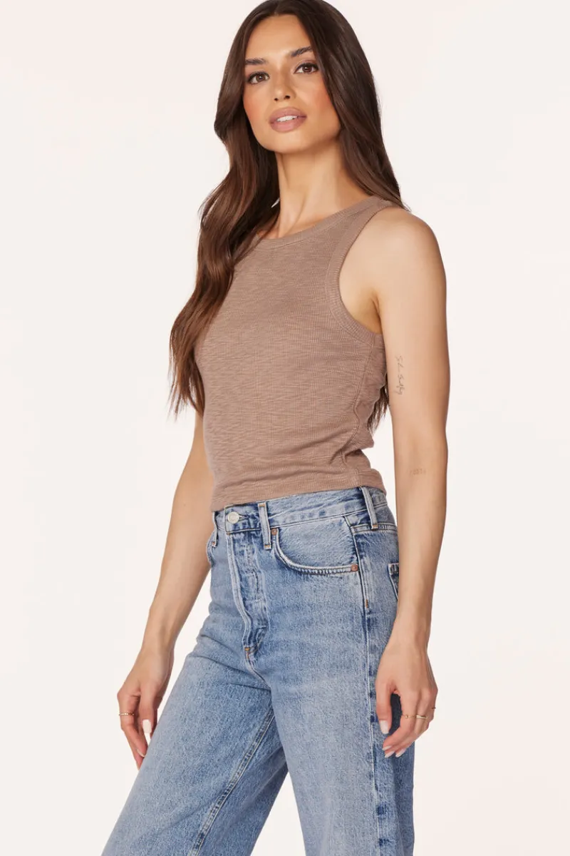 Tanks*bobi Los Angeles CROPPED TANK HAZELNUT