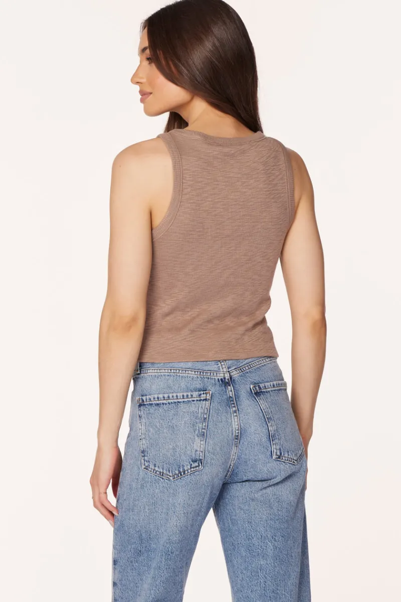 Tanks*bobi Los Angeles CROPPED TANK HAZELNUT