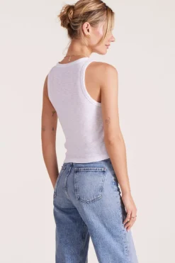Tanks*bobi Los Angeles CROP RIB TANK WHITE