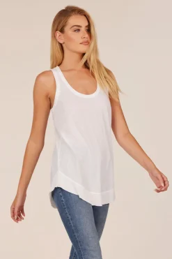 Tanks*bobi Los Angeles CURVED HEM RACERBACK TANK BLACK