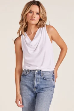 Tanks*bobi Los Angeles DRAPED COWL TANK WHITE