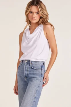 Tanks*bobi Los Angeles DRAPED COWL TANK WHITE