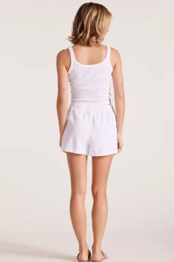 Bottoms*bobi Los Angeles DRAWSTRING SHORTS WHITE