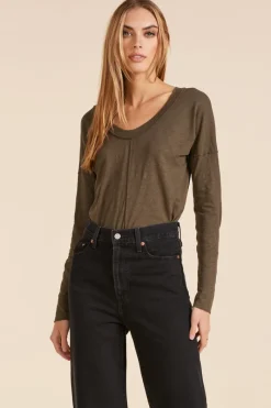 Tops*bobi Los Angeles DROP SHOULDER LONG SLEEVE TEE TROOPS