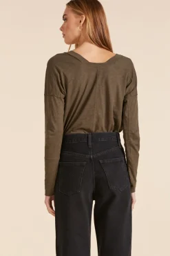 Tops*bobi Los Angeles DROP SHOULDER LONG SLEEVE TEE TROOPS