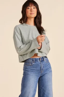 Tops*bobi Los Angeles DROP SHOULDER PULLOVER TOP SAGE
