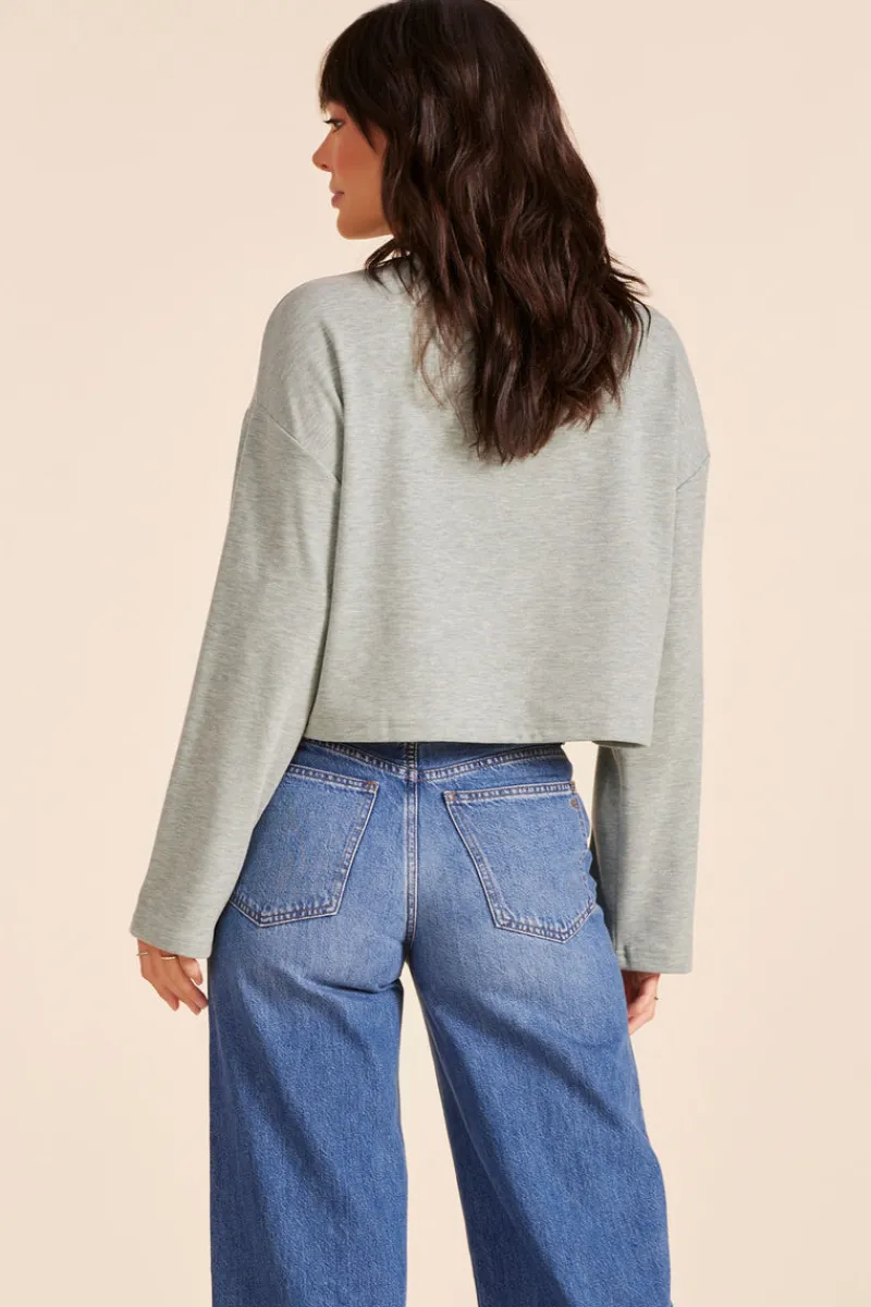 Tops*bobi Los Angeles DROP SHOULDER PULLOVER TOP SAGE