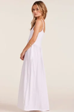 Dresses*bobi Los Angeles DROP WAIST DRESS WHITE