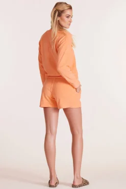 Bottoms*bobi Los Angeles FAUX FLY SHORT SNAPDRAGON