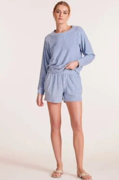 Bottoms*bobi Los Angeles FAUX FLY SHORT WATER