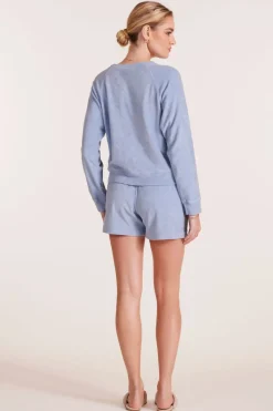 Bottoms*bobi Los Angeles FAUX FLY SHORT WATER