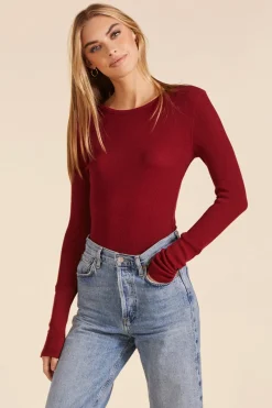 Tops*bobi Los Angeles FITTED THERMAL CREWNECK DESIRE
