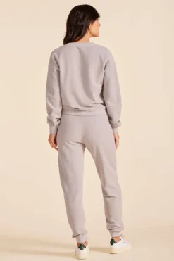 Bottoms*bobi Los Angeles JOGGER PANTS WITH PATCH POCKETS PEBBLE