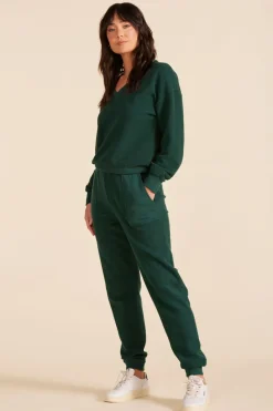 Bottoms*bobi Los Angeles JOGGER PANTS WITH PATCH POCKETS PINES