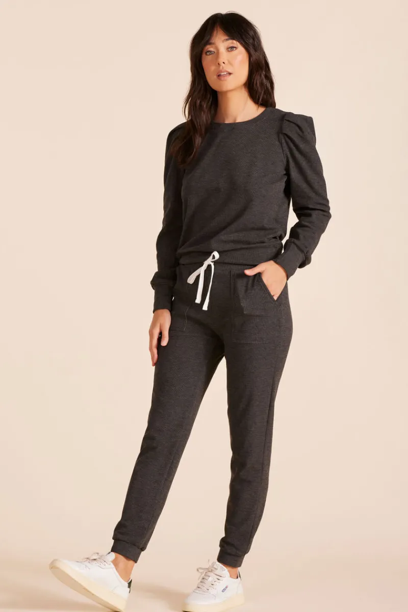 Bottoms*bobi Los Angeles JOGGER SWEATPANT BLACK