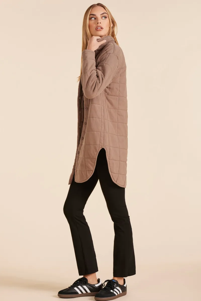 Outerwear*bobi Los Angeles LONG SHACKET HAZELNUT