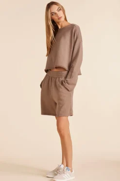 Bottoms*bobi Los Angeles LONG SHORTS HAZELNUT