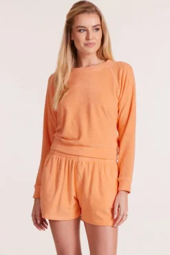 Tops*bobi Los Angeles LONG SLEEVE RAGLAN TOP SNAPDRAGON