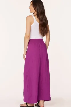 Bottoms*bobi Los Angeles MAXI SKIRT WITH FRONT SLIT ACAI