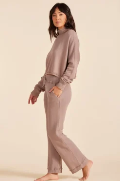 Bottoms*bobi Los Angeles MIXED WIDE LEG CARGO PANT MUSHROOM