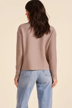 Sweaters|Tops*bobi Los Angeles MOCK TURTLENECK TOP MUSHROOM