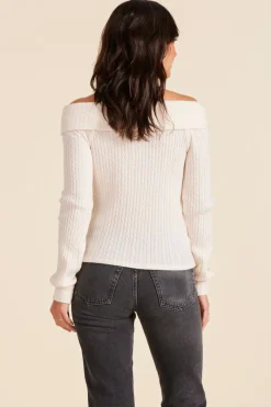 Sweaters|Tops*bobi Los Angeles OFF THE SHOULDER TOP IVORY