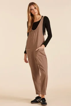 Jumpsuits*bobi Los Angeles POCKET OVERALLS HAZELNUT