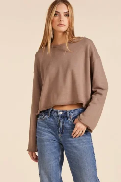 Sweaters|Tops*bobi Los Angeles PULLOVER SWEATSHIRT HAZELNUT