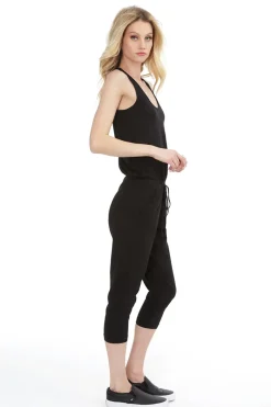 Jumpsuits*bobi Los Angeles Racer Back Jumpsuit BLACK