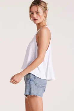 Tanks*bobi Los Angeles RACER BACK SWING TANK WHITE