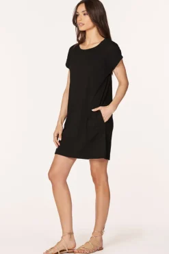 Dresses*bobi Los Angeles RAGLAN DRESS BLACK