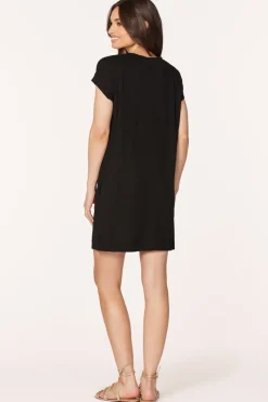 Dresses*bobi Los Angeles RAGLAN DRESS BLACK
