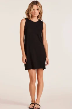 Dresses*bobi Los Angeles RAGLAN SEAMED TANK DRESS BLACK