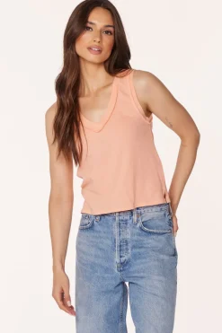 Tanks*bobi Los Angeles REVERSE SEAM TANK CORAL SANDS
