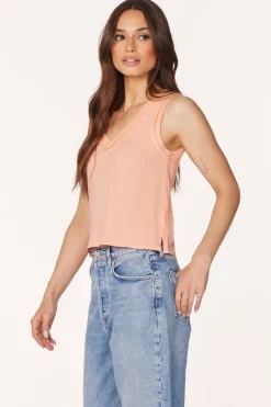 Tanks*bobi Los Angeles REVERSE SEAM TANK CORAL SANDS
